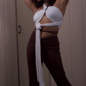 White Wrap Around Bohemian Style Top